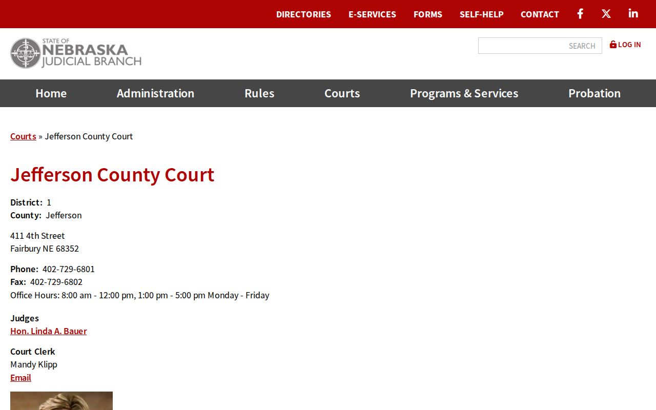 Jefferson County warrant search state court directory