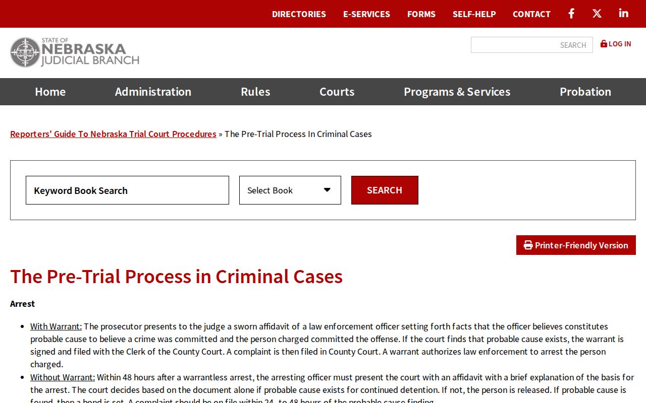 Jefferson County arrest warrant versus other pretrial process